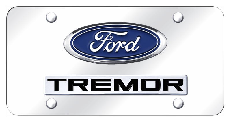 Dual Tremor License Plate - Chrome on Mirrored