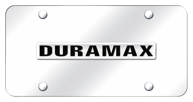 Duramax Name License Plate - Chrome on Mirrored
