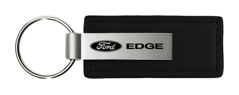 Edge Leather Key Fob - Black