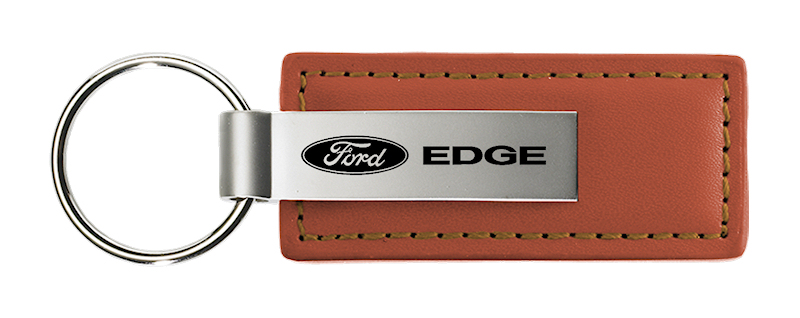 Edge Leather Key Fob - Brown