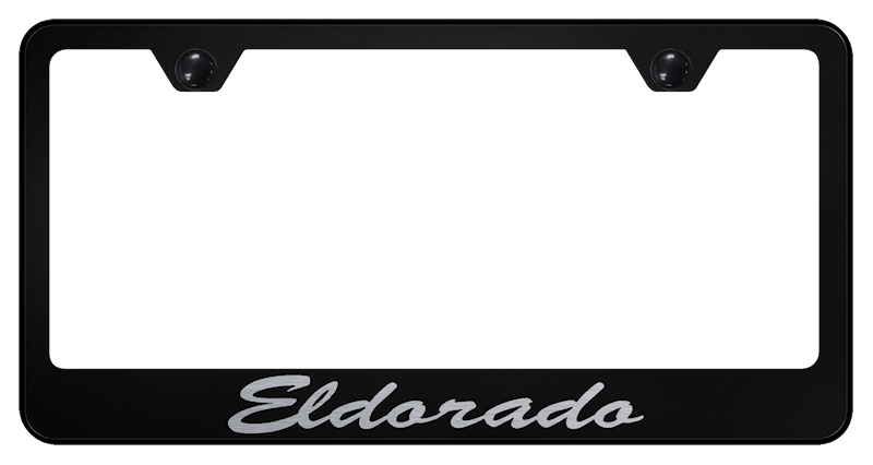 Eldorado Script Stainless Steel Frame - Laser Etched Black