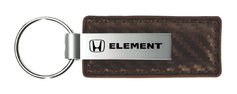 Element Carbon Fiber Leather Key Fob - Taupe