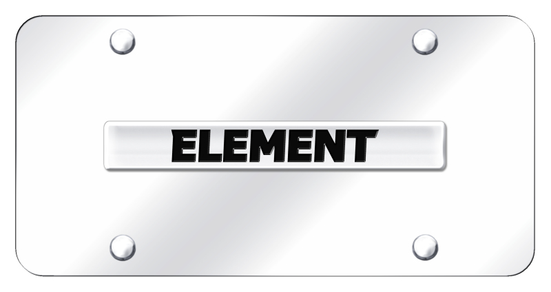 Element Name License Plate - Chrome on Mirrored