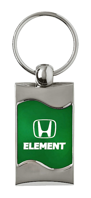 Element Rectangular Wave Key Fob - Green