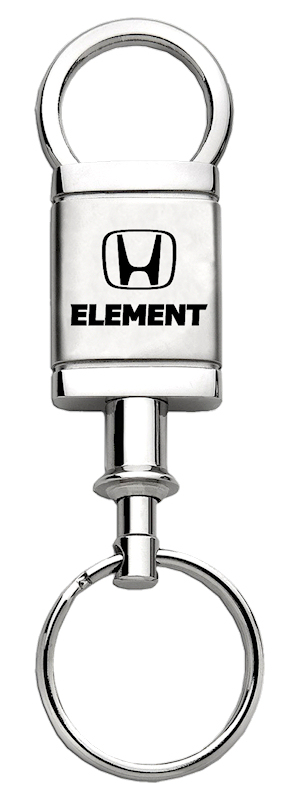 Element Satin-Chrome Valet Key Fob - Silver