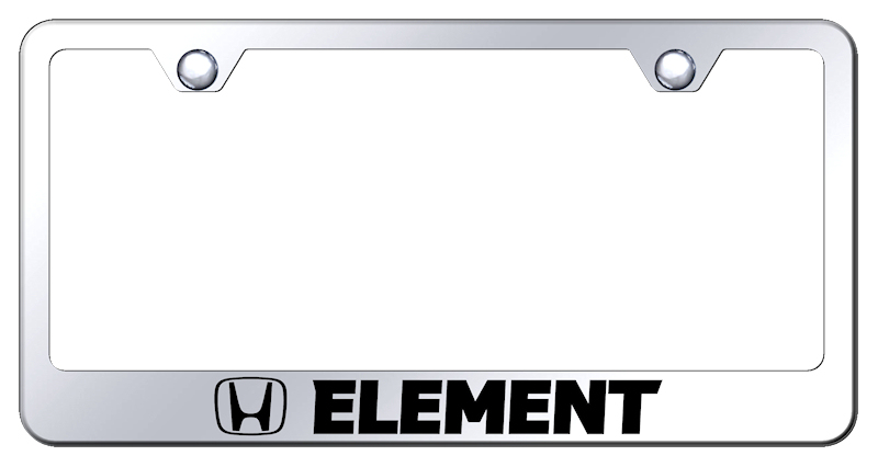 Honda Element Laser Etched Stainless Steel License Plate Frame - Finish:Mirror
