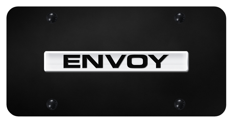 Envoy Name License Plate - Chrome on Black