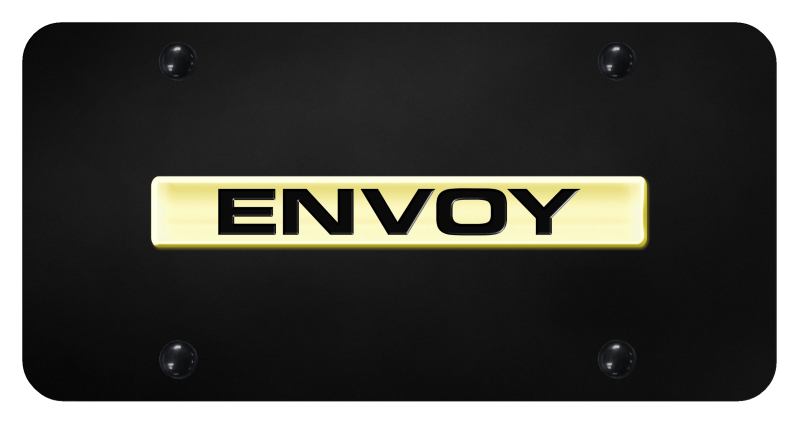Envoy Name License Plate - Gold on Black