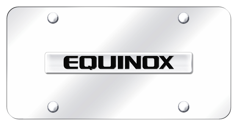 Equinox Name License Plate - Chrome on Mirrored