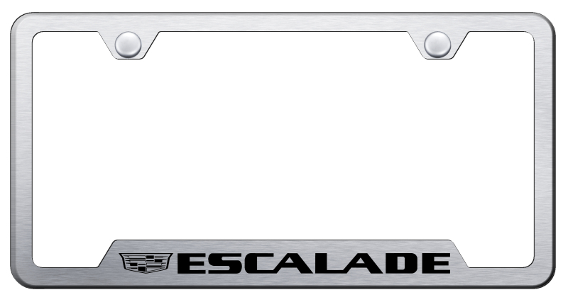 Escalade 2014 Cut-Out Frame - Laser Etched Brushed