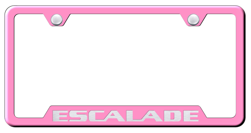 Escalade Cut-Out Frame - Laser Etched Pink