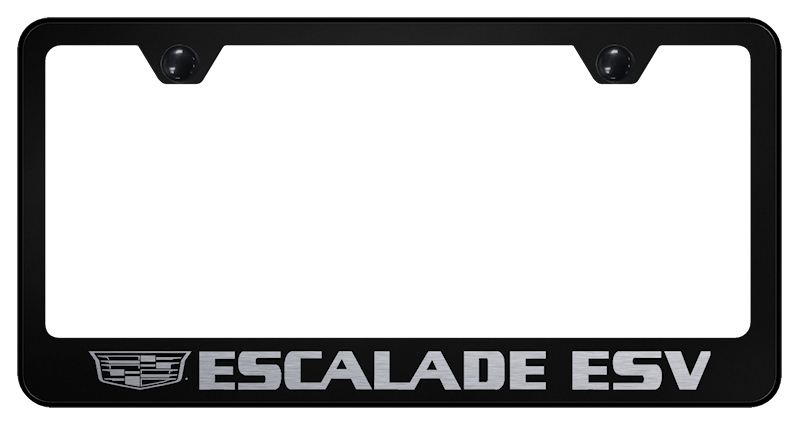 Escalade ESV 2014 Stainless Steel Frame - Laser Etched Black