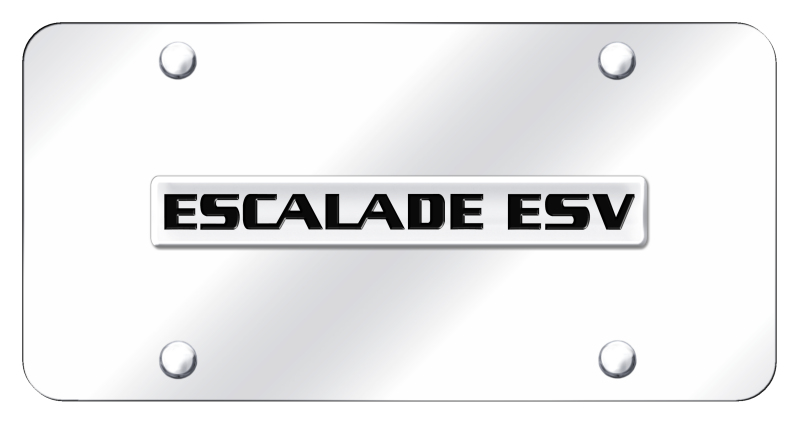 Escalade ESV Name License Plate - Chrome on Mirrored