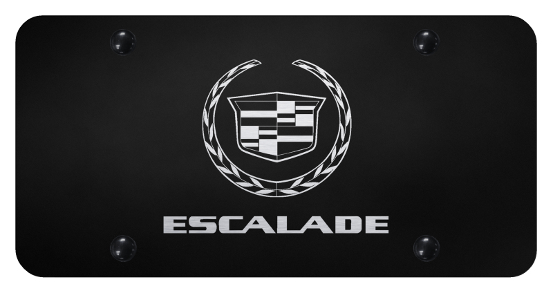 Escalade License Plate - Laser Etched Black