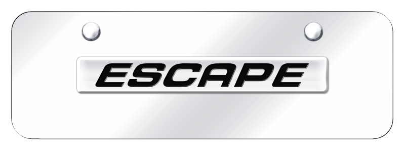 Escape Name Mini Plate - Chrome on Mirrored