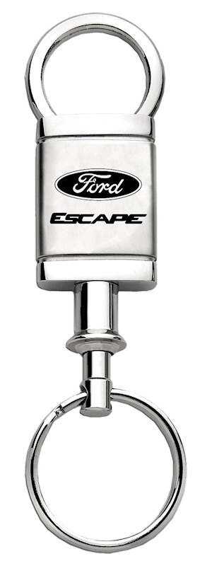 Escape Satin-Chrome Valet Key Fob - Silver