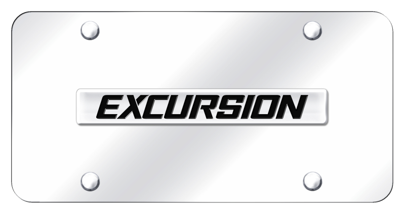 Excursion Name License Plate - Chrome on Mirrored