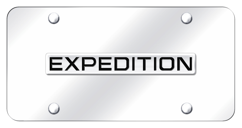Expedition Name License Plate - Chrome on Mirrored