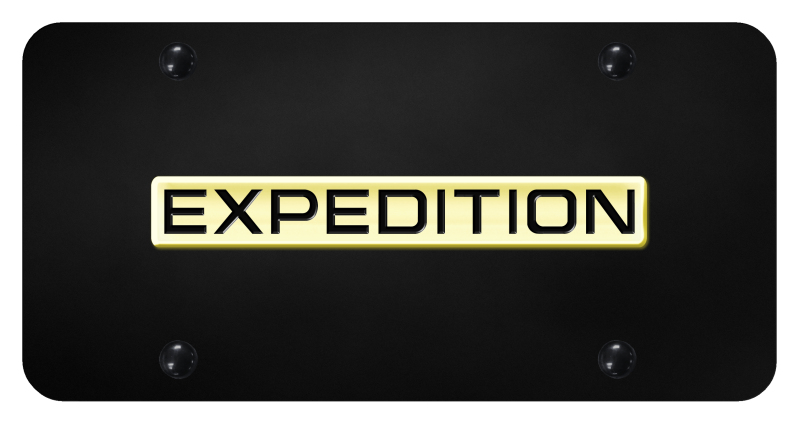 Expedition Name License Plate - Gold on Black