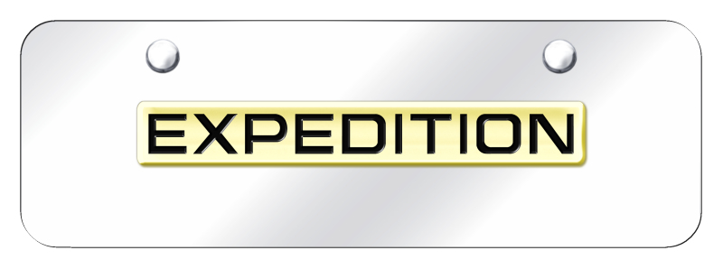 Expedition Name Mini Plate - Gold on Mirrored