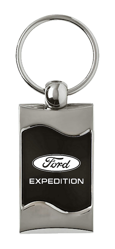 Expedition Rectangular Wave Key Fob - Black