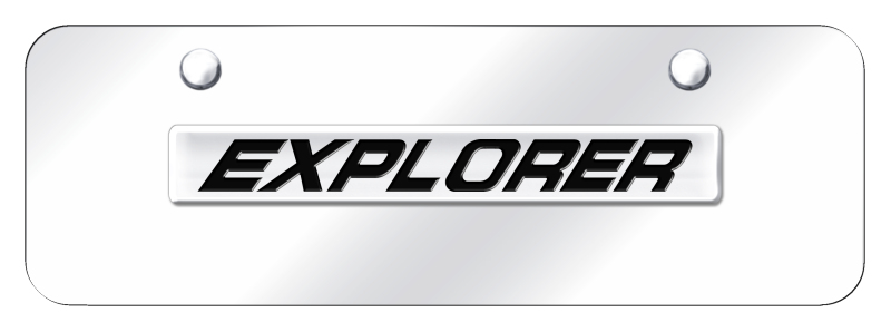 Explorer Name Mini Plate - Chrome on Mirrored