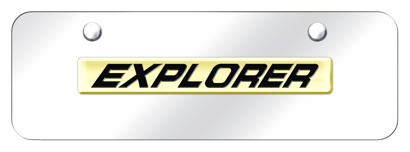 Explorer Name Mini Plate - Gold on Mirrored