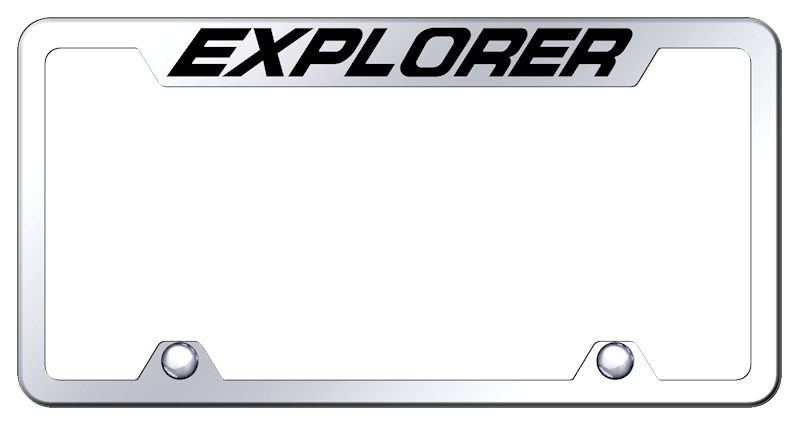 Explorer Steel Truck Cut-Out Frame - Laser Etched Mirrored