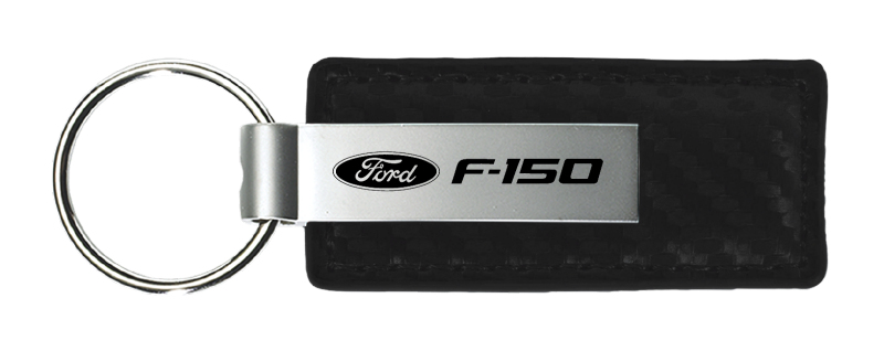 F-150 Carbon Fiber Leather Key Fob - Black