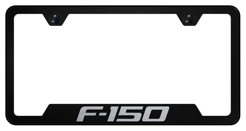 F-150 Laser Etched Stainless Steel Cut-Out Frame - Finish:Black