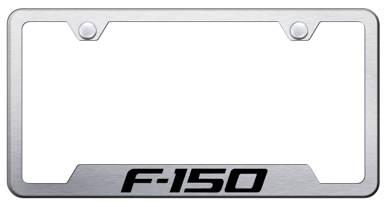 F-150 Laser Etched Stainless Steel Cut-Out Frame - Finish:Brushed