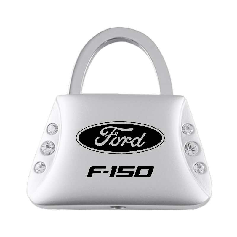 F-150 Jeweled Purse Key Fob - Silver