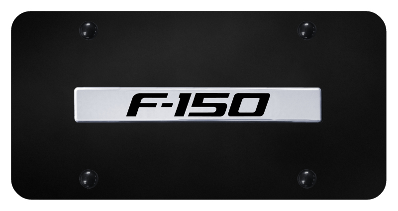 F-150 License Plate - Chrome on Black