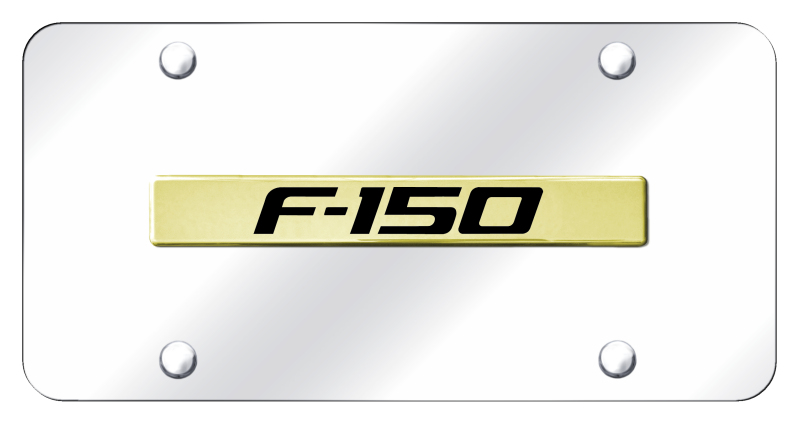 F-150 License Plate - Gold on Mirrored