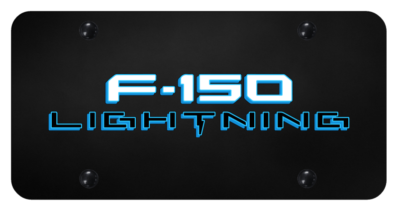 F-150 Lightning 2 License Plate - UV Print on Black