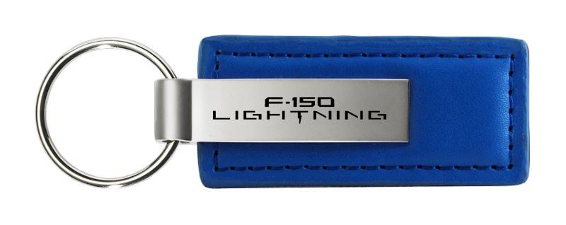 F-150 Lightning Leather Key Fob - Blue