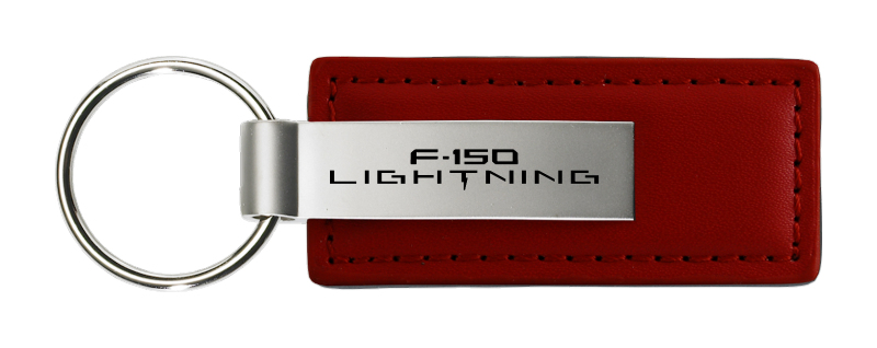 F-150 Lightning Leather Key Fob - Burgundy