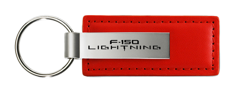 F-150 Lightning Leather Key Fob - Red