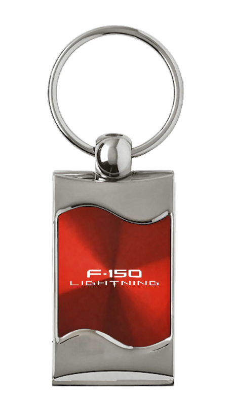 F-150 Lightning Rectangular Wave Key Fob - Red
