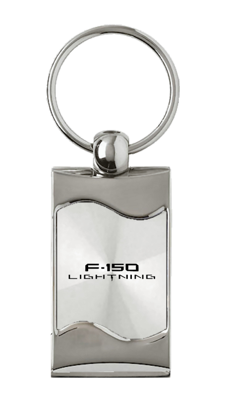 F-150 Lightning Rectangular Wave Key Fob - Silver