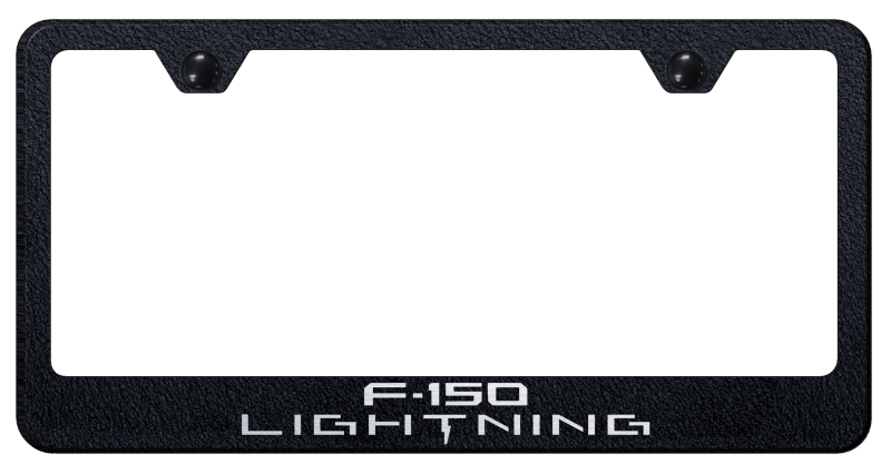 F-150 Lightning Stainless Steel Frame - Etched Rugged Black