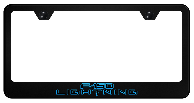 F-150 Lightning Stainless Steel Frame - UV Print on Black