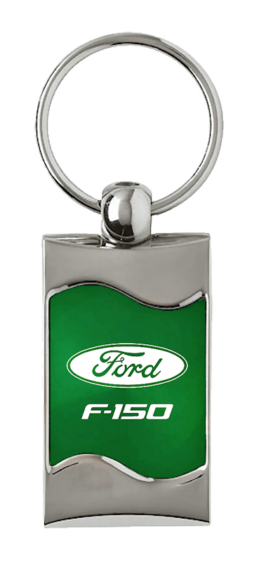 F-150 Rectangular Wave Key Fob - Green