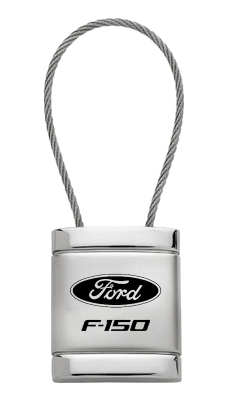 F-150 Satin-Chrome Cable Key Fob - Silver