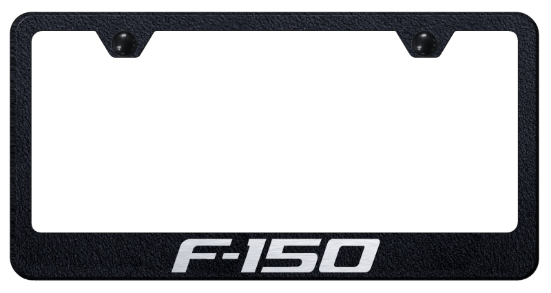 F-150 Stainless Steel Frame - Laser Etched Rugged Black
