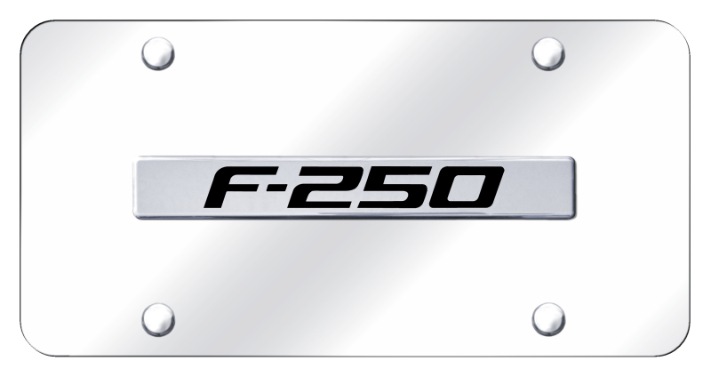 F-250 License Plate - Chrome on Mirrored