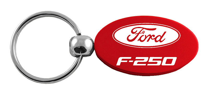 F-250 Oval Key Fob - Red