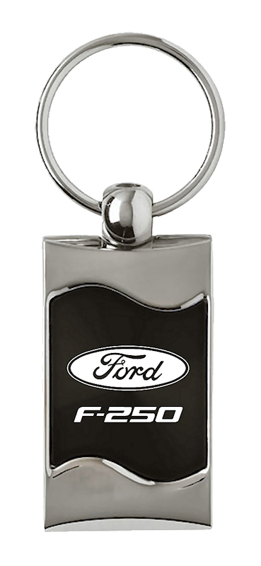 F-250 Rectangular Wave Key Fob - Black