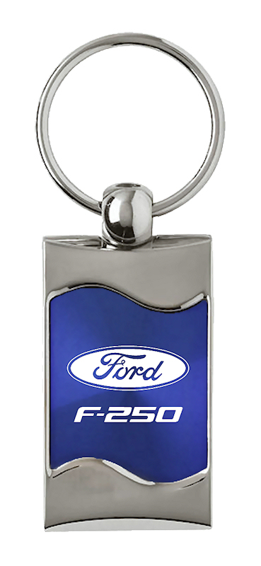 F-250 Rectangular Wave Key Fob - Blue