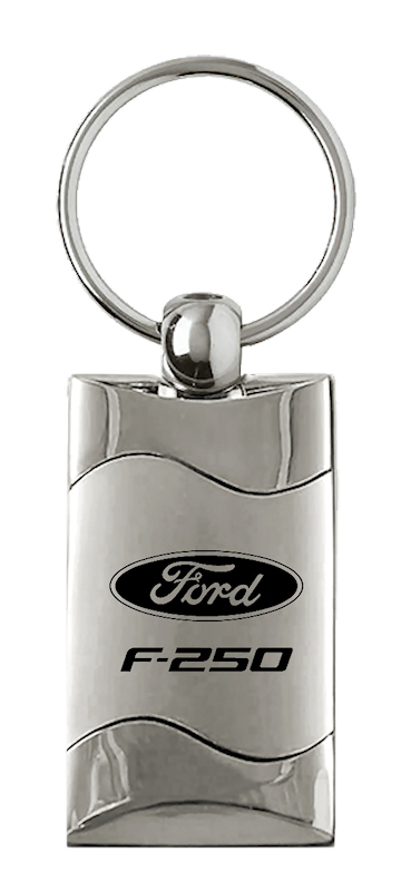 F-250 Rectangular Wave Key Fob - Silver